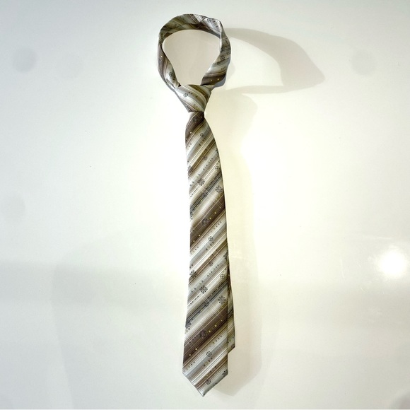🛍️ 4 for 20$ / Leo Jourdan Brown & Tan Tie - Picture 1 of 7